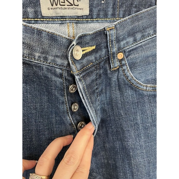 Men's WESC 366 Rinse Stretch Slim Cotton 5-Pocket Blue Jeans Sz 29 Selvedge - Picture 4 of 12